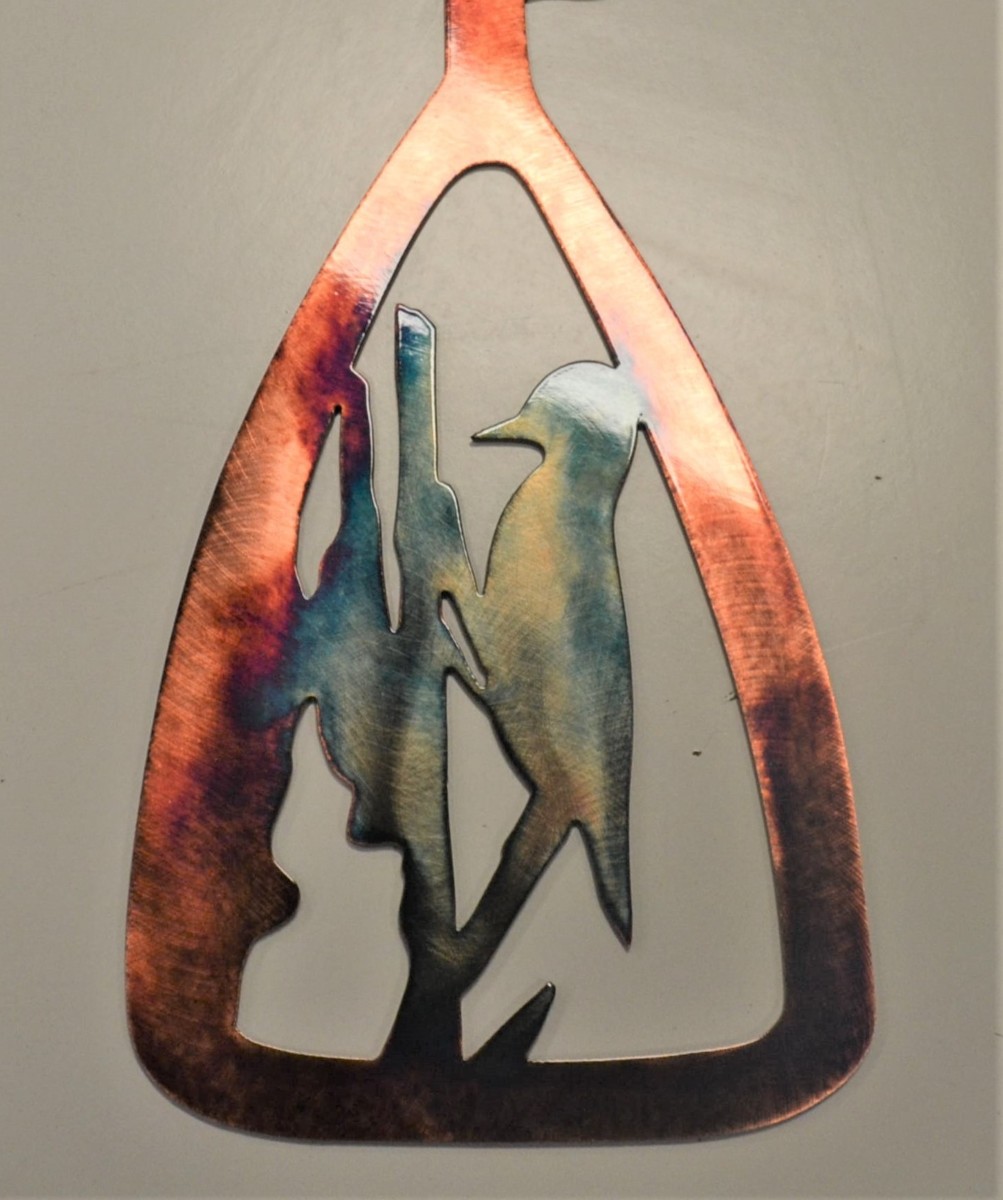 01 canoe paddle woodpecker Metal Wall Art Metal Dècor Studios