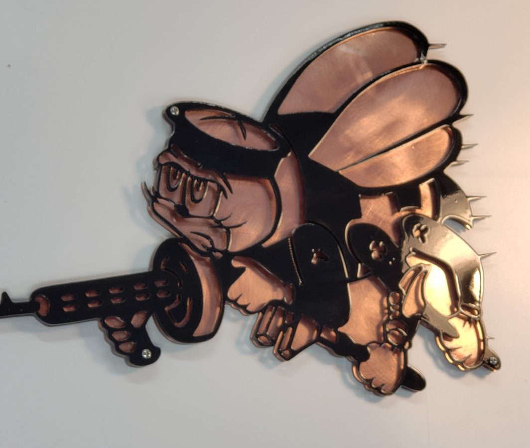 02 navy seabees logo Metal Wall Art Metal Dècor Studios