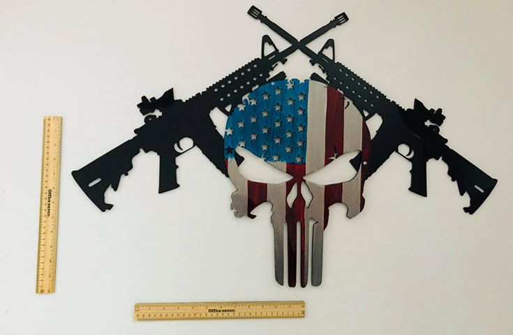 03 AR15 American Punisher Wall Art Metal Dècor Studios