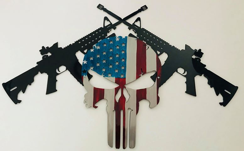 04 AR15 American Punisher Wall Art Metal Dècor Studios