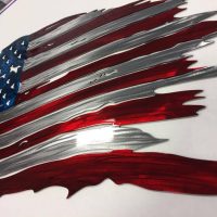 Store Tattered Colorado Flag Metal Art