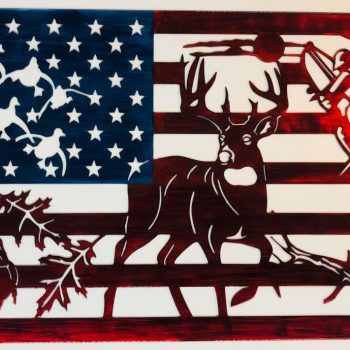 Raising the Flag on Iwo Jima Metal wall art plasma cut Patriotic Home Decor 