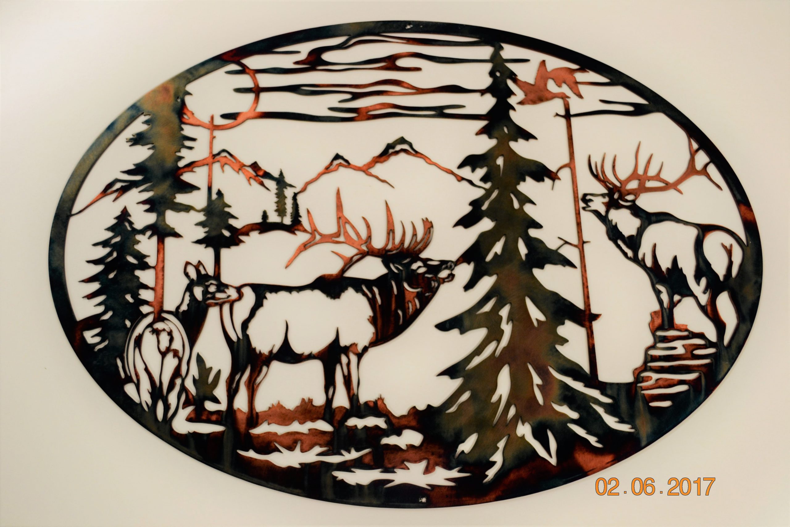 Bugling Elk Metal Art