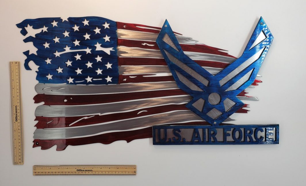 Air Force Wings Symbol - USAF Metal Wall Art Decor Sign