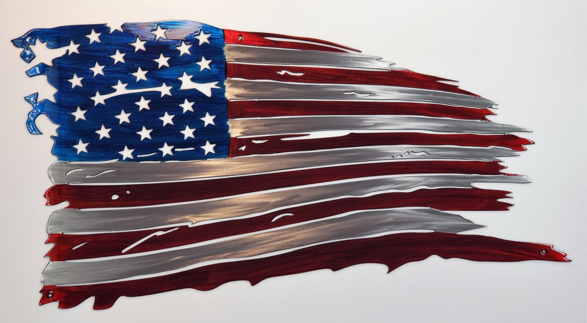 US Flag Metal Wall Art