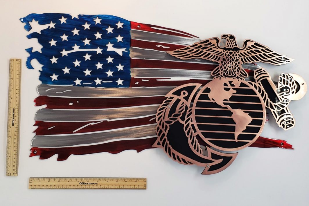 US Marine Ensign and Flag Wall Art